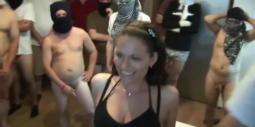 WIFE'S DREAM COMES TRUE AT CZECH GANG BANG