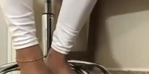 Ebony feet teasing