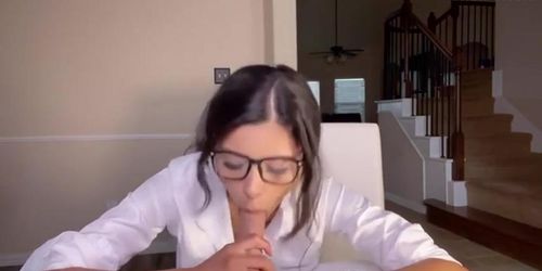 Nerdy girl plays solo