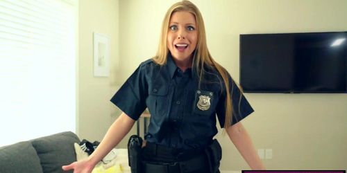 My Step Mother Is A Cop And Handcuffed Me To Look At My Dick (Britney Amber)