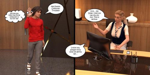 Dylan and the Irresistible Potent Penis Potion Part IV - Comic Teaser (Office Lady)