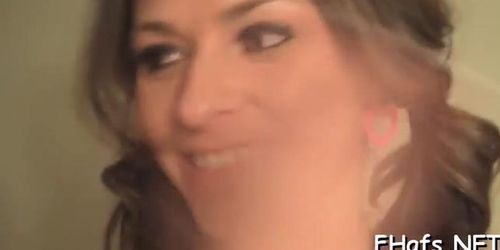 Romantic barely legal brunette victoria gets boobs licked
