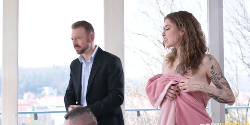 Eden Ivy Cheating Wife Enjoys Airtight DP in Luxury Hotel { }