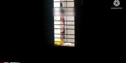 window dress Change caught desi Sexy neighbour