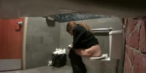 Women caught peeing in toilet