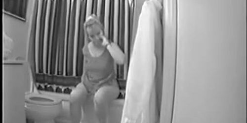 Spying my mum nude in bathroom. Hidden cam