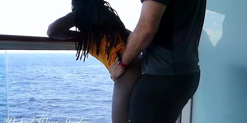Ebony Girl Gets Her Ass Pumped Full Of Cum On A Cruise Ship Balcony (Full) (Cum Cruise)
