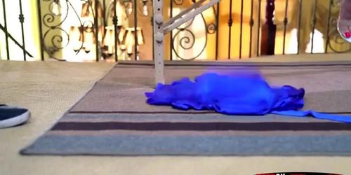 Boy gives the Latina a massage that turns into sex