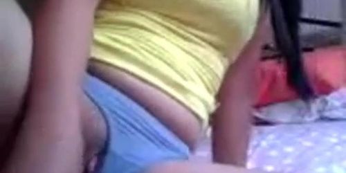 Chubby asian masturbating on cam