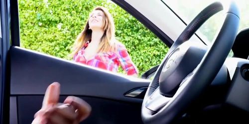 My drive by shooting my cum all over the block