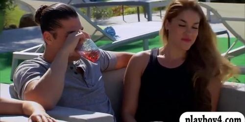 Group of couples swap partners and enjoying erotic game