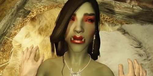 3D Orc Milf decides to fuck a human outlander Hentai