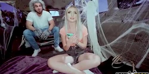 Video Of Hot Blonde Girl Britt Blair Riding A Cock In The Van Abella Danger Pussy