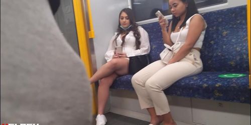 Pair of ladies bulge flash