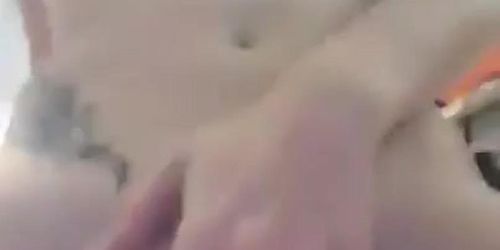 Petite Girl Bouncing Her Pussy On A Purple Dildo