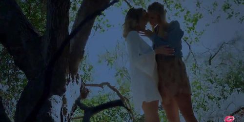 Lesbian Blondes Blake Eden And Scarlet Red Cumming Together In The Woods! (Blake Bartelli)