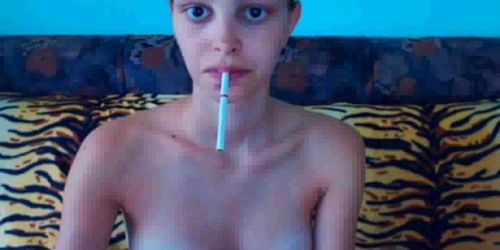 pregnant smoking webcam model