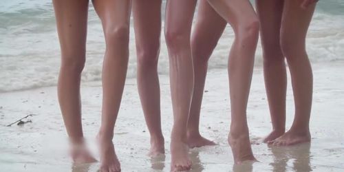 4 nude girls doing beach photoshoot - Tnaflix.com