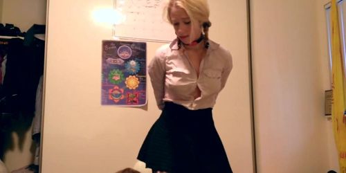 beautiful blonde submissive teen punished and fucked