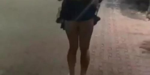 short_dancing 'n bouncing boobs in the street