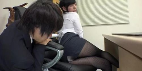 Tights Mini-Skirt Secretary at Office 1of4 censored ctoan