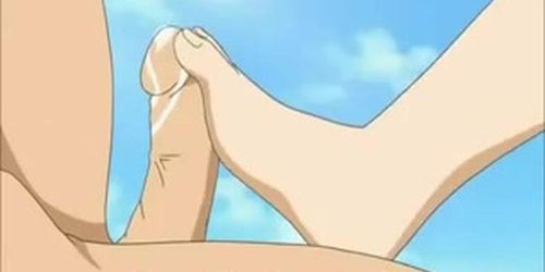 Lengthy female domination footjob vignette from Cherry Auction - anime