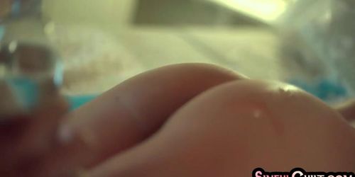 SINFULGUILT - Butt plug oiled babe gets closeup BBC pussyfucked by BF