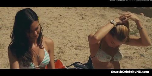 Amber Heard and Odette Annable Hot Outdoor Bikini - And Soon the Darkness (Odette Yustman)