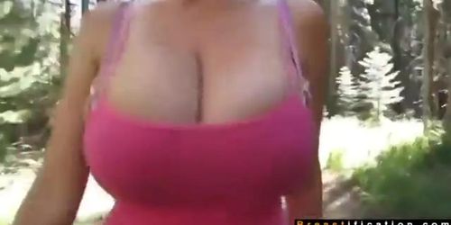 Hiking With 34Ff Cup Big Tits