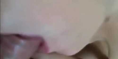 Close up blowjob of a girl who loves older dudes