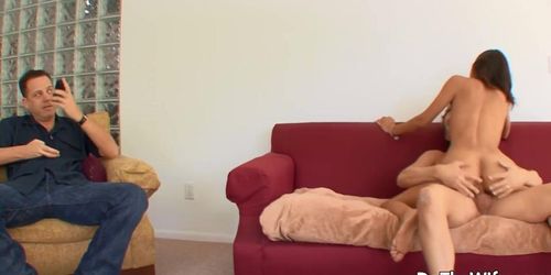 DO THE WIFE - Wife Aj Estrada Fucks a Guy All Over The House While Cuckold Watches
