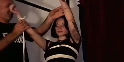 Mesmerizing lady has a big slit