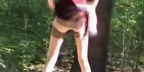 Bride and friend caught peeing outdoors