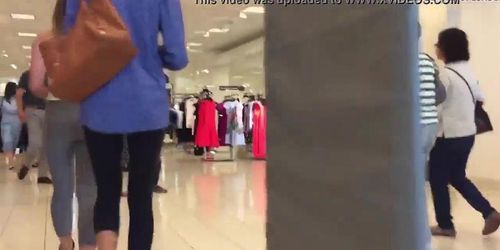 www.Addictedpussy.com - Following Hot Teen In Leggings At Mall Candid