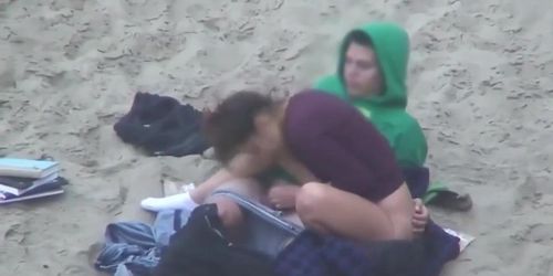 Teen Couple at Beach have Sex Fun Caught Hidden Camera