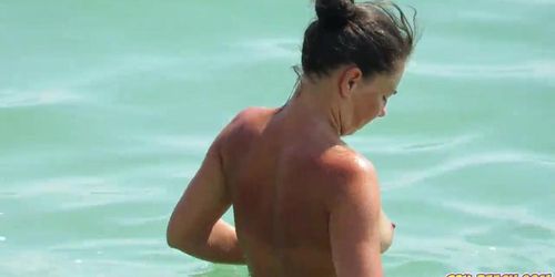 Big Tits Amateur Beach Milfs - Topless Voyeur Beach Video