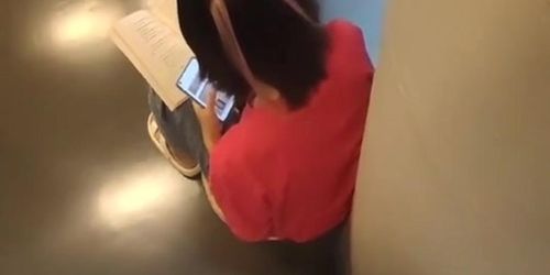 DICKFLASH TO TEEN IN LIBRARY 2
