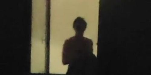 Teen's small boobs spied from across the street
