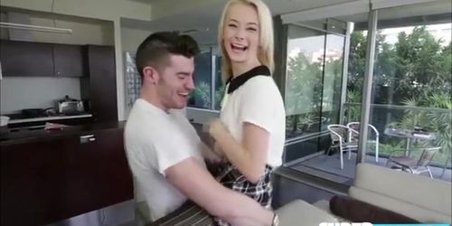 Charming and small size Maddy Rose gets her pussy fucked by dude