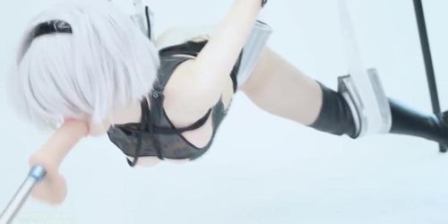 Lana Rain 2B NieR Automata Factory Bondage Porn Video