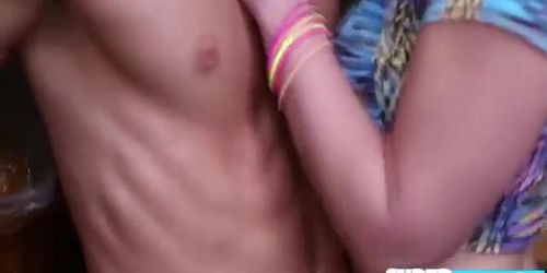 Beautiful skinny Dani Desire gets fucked by Richie in his house