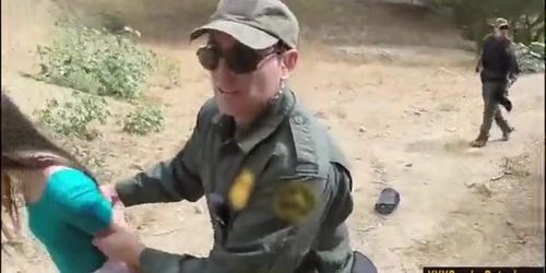 Taylor sucks Border Patrol officer cock