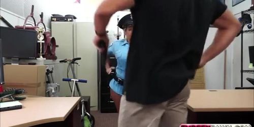 Sexy and beautiful Police officer get her big booty banged