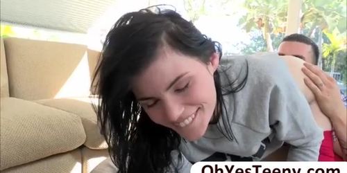 Teen Heather gets fucked by a huge dick