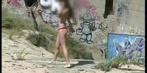 eighteen years old teenager getting off at beach