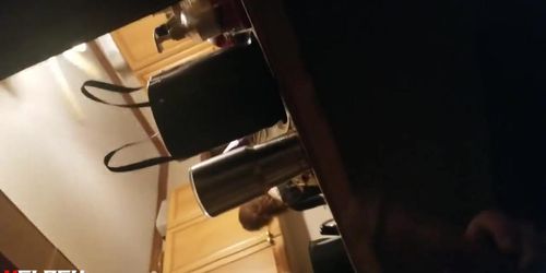 Sneakily jerking off near rommates