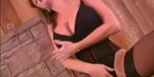 Summer cummings playing with her massive fake jugs