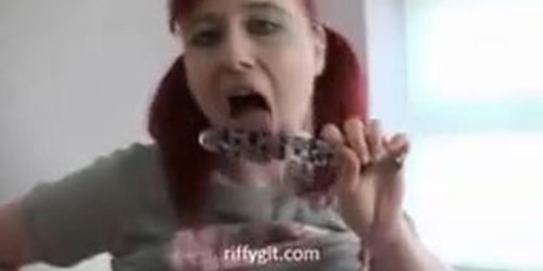 Furry chav gash satine spark groping herself