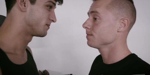 Elliot Finn and Justin Matthews fuck at the camp (Between Them)