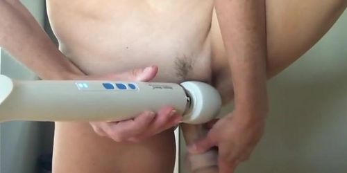 Cumming With My Hitachi and New Dildo
